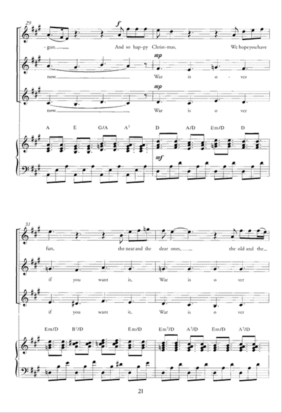 Happy Xmas (War Is Over) SSA scores gallery preview page 7