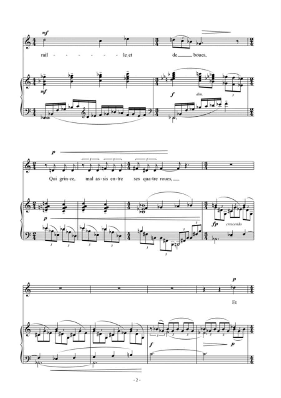 Alberto Cara : Le bruit des cabarets (ES-20-061) Voice scores gallery preview page 4