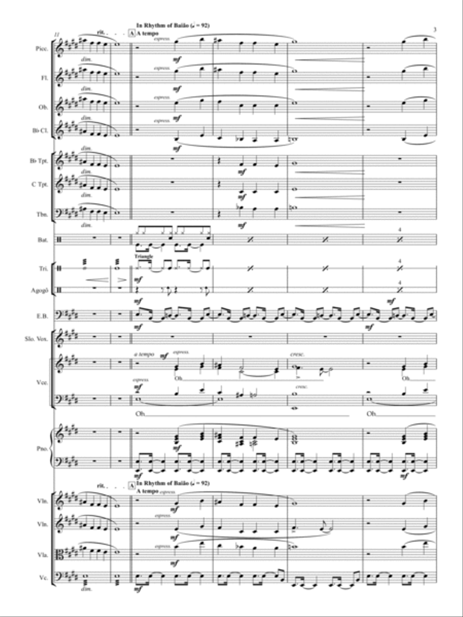 SALMO 30 | Psalm 30 / O Choro Pode Durar | Through Weeping and Deepest 4-Part scores gallery preview page 3