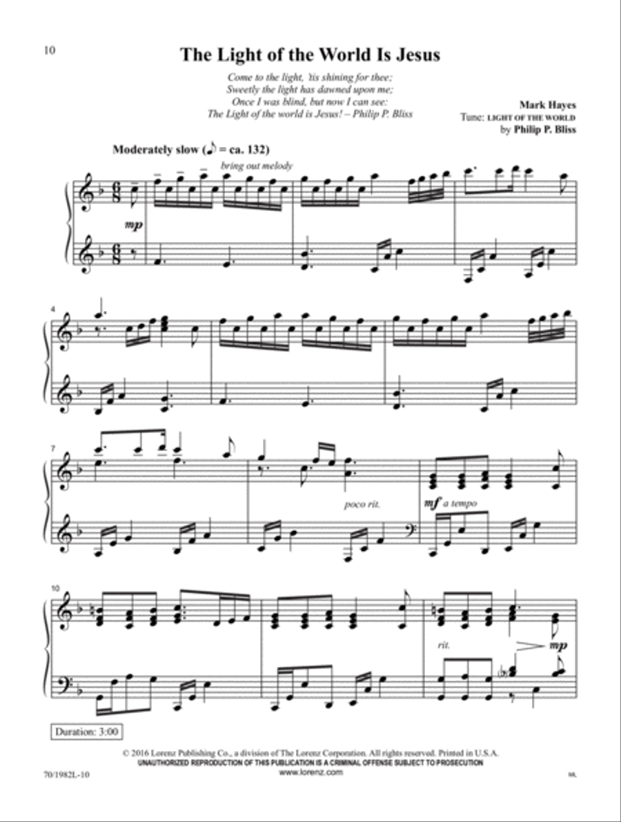 Light of The World Piano Solo scores gallery preview page 5