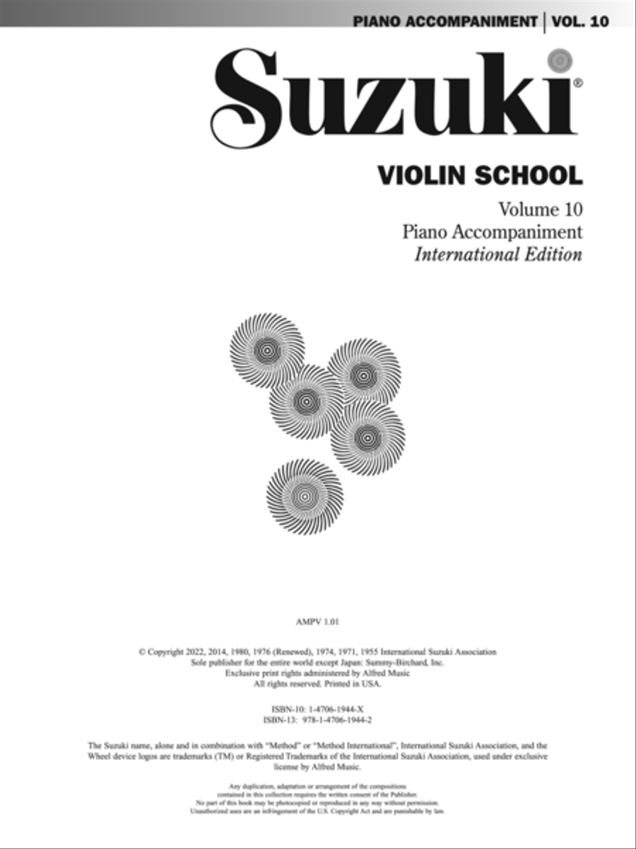 Suzuki Violin School, Volume 10