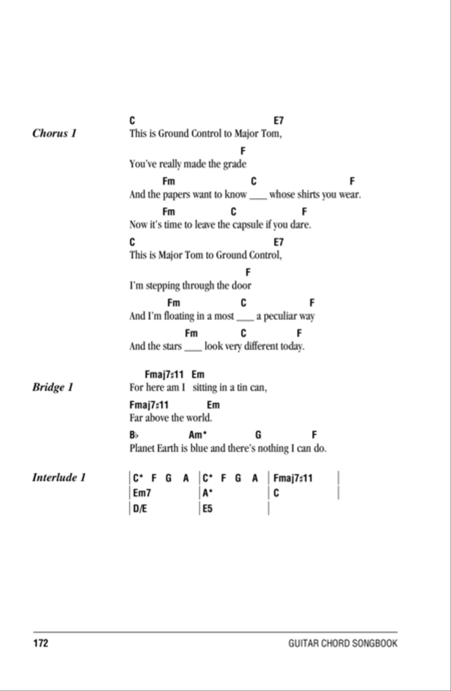 Space Oddity Acoustic Guitar scores gallery preview page 2