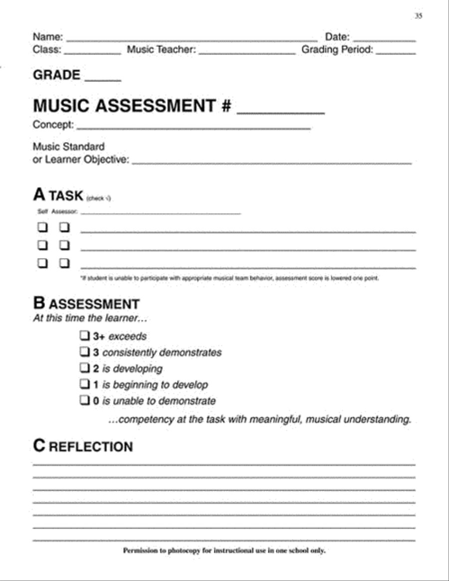 The Ultimate Music Assessment and Evaluation Kit Classroom Materials scores gallery preview page 6
