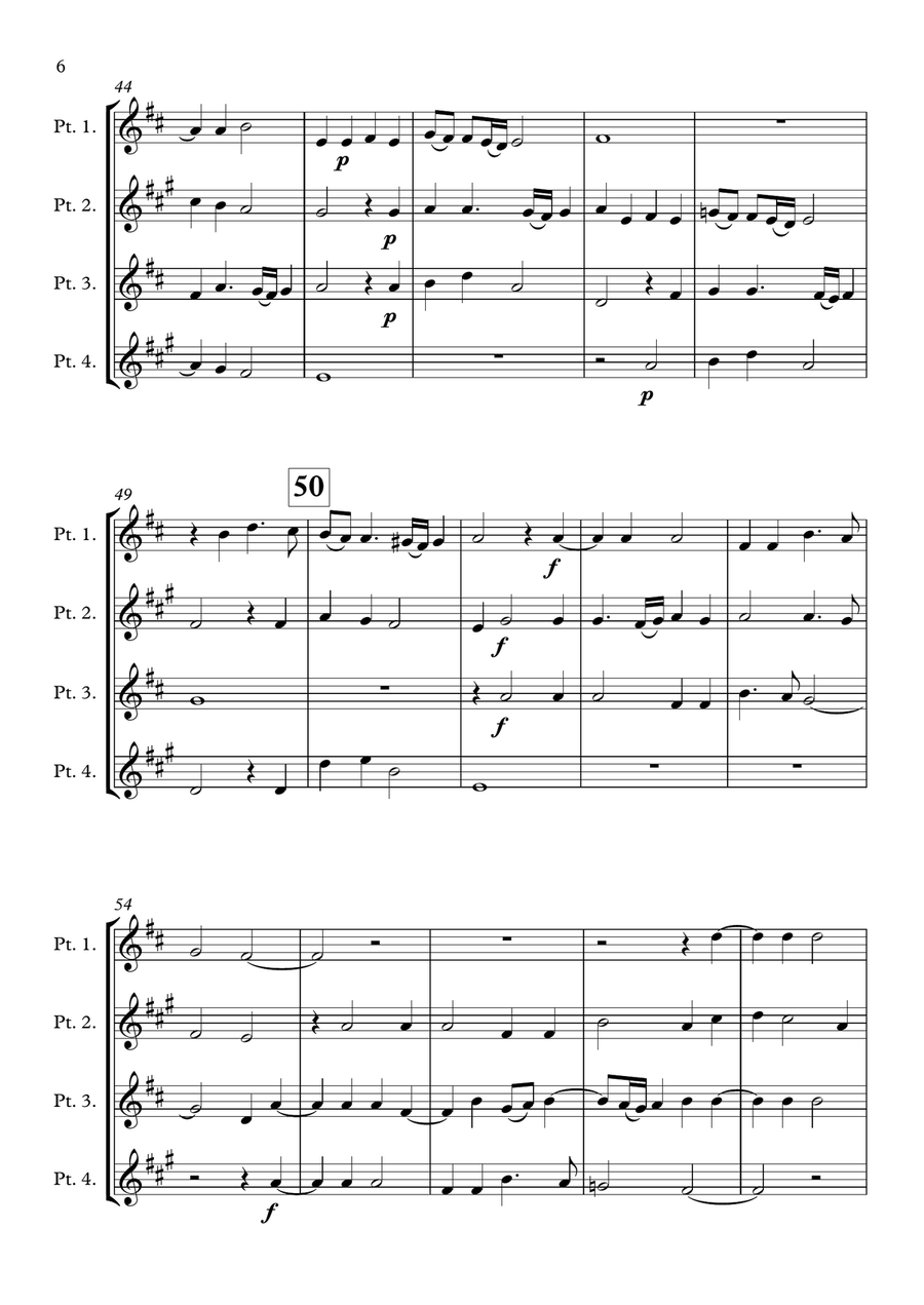 Diligam Te Domine - Cantiones Sacrae (Brass quartet) Brass Quartet scores gallery preview page 6