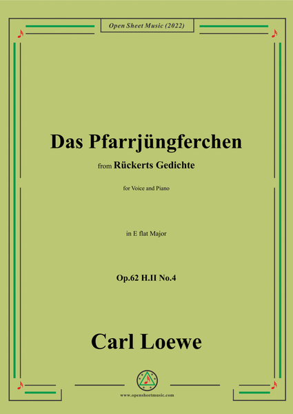 Loewe-Das Pfarrjüngferchen,Op.62 H.II No.4,in E flat Major image number null