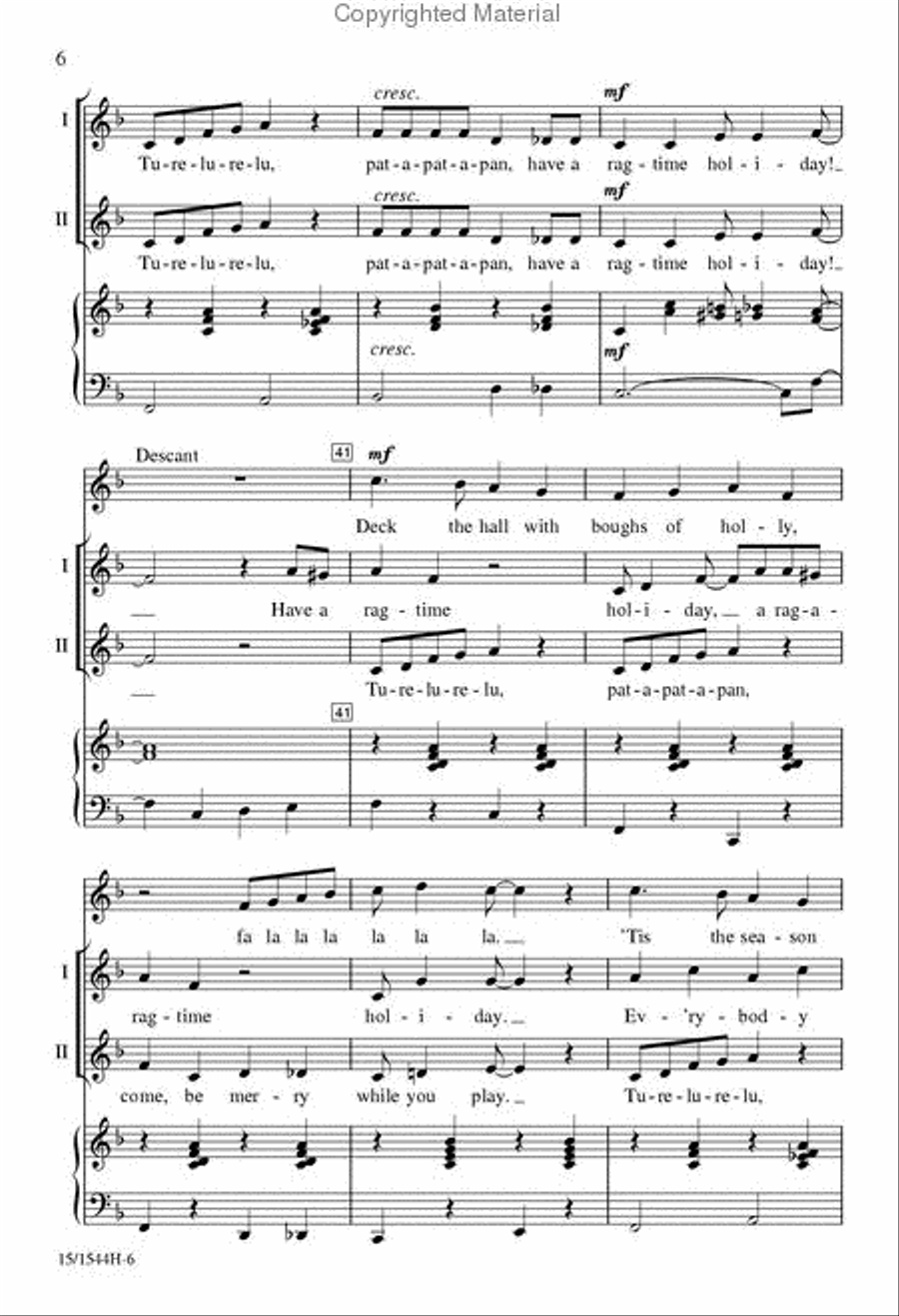 Ragtime Holiday 2-Part scores gallery preview page 6
