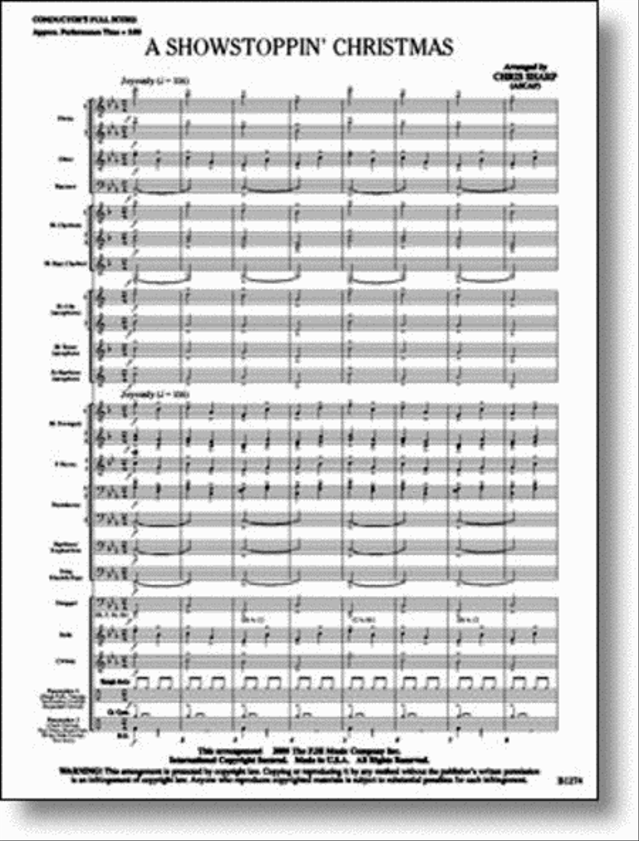 A Showstoppin' Christmas A Showstoppin' Christmas Concert Band scores gallery preview page 1