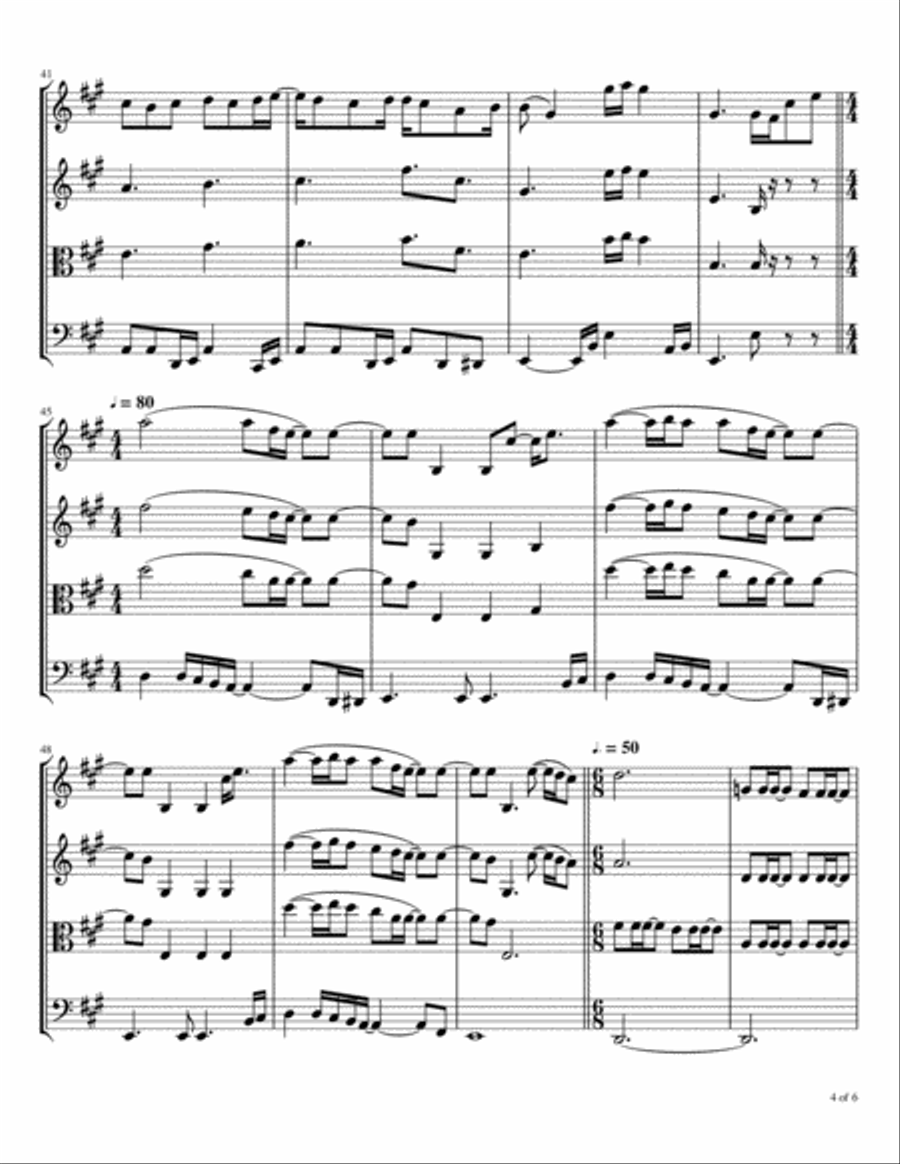 Change Partners Change Partners String Quartet scores gallery preview page 5