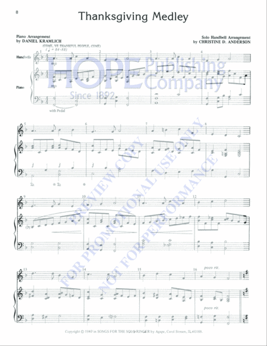 Songs for the Solo Ringer, Vol. 1 Percussion scores gallery preview page 21