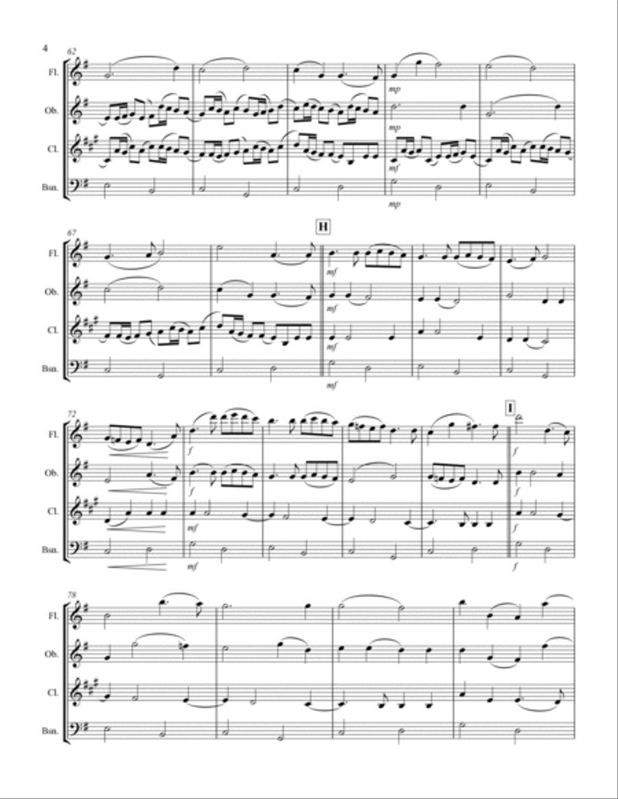 Pachelbel - Canon in D Major (for Woodwind Quartet) Pachelbel - Canon in D Major (for Woodwind Quartet) Woodwind Quartet scores gallery preview page 5