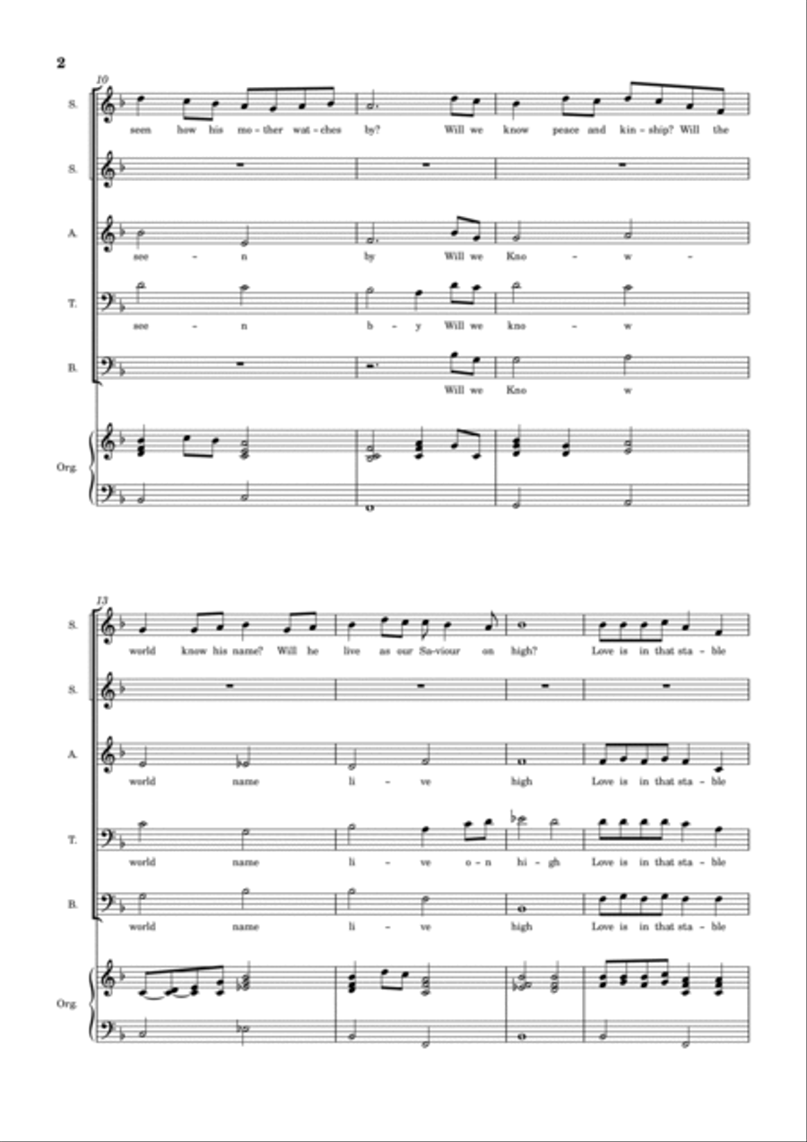 Have You Seen In the Manger? 4-Part scores gallery preview page 2