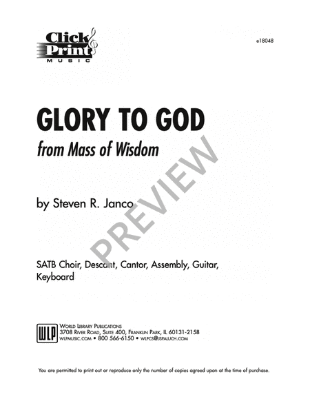 Glory to God-Mass of Wisdom