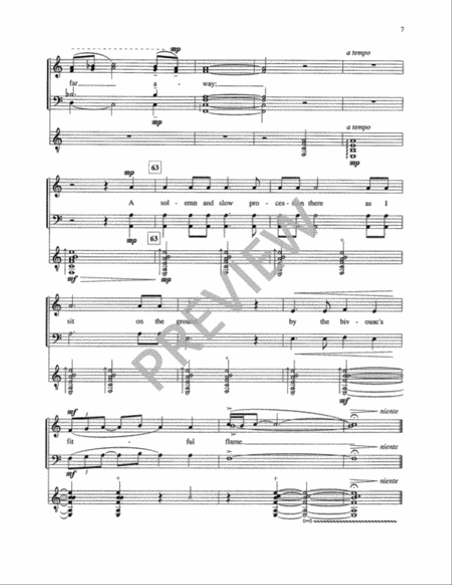 A Procession Winding Around Me (Vocal Score) 4-Part scores gallery preview page 9