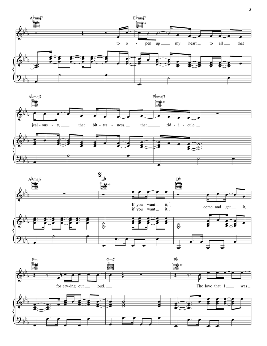 Babylon Piano, Vocal, Guitar scores gallery preview page 3