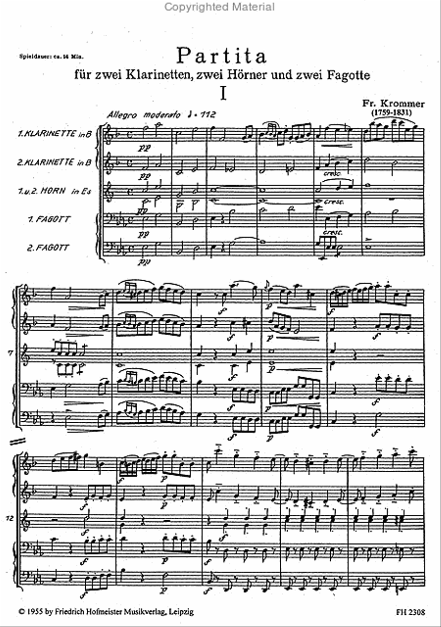 Partita / Partitur Bassoon scores gallery preview page 2