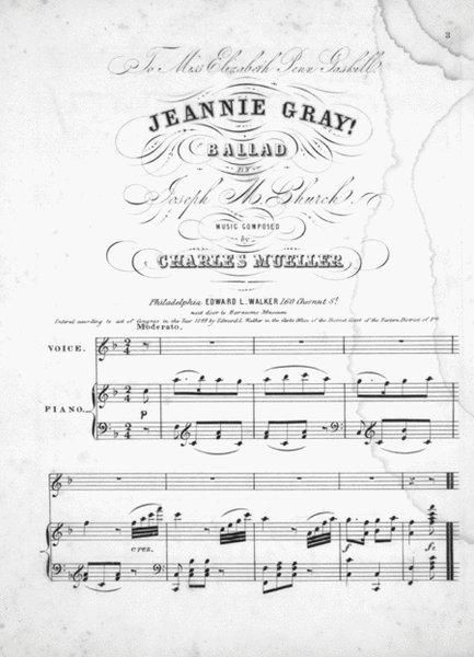 Jeannie Gray. A Ballad