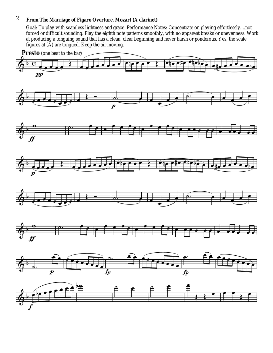 Advanced clarinet shop