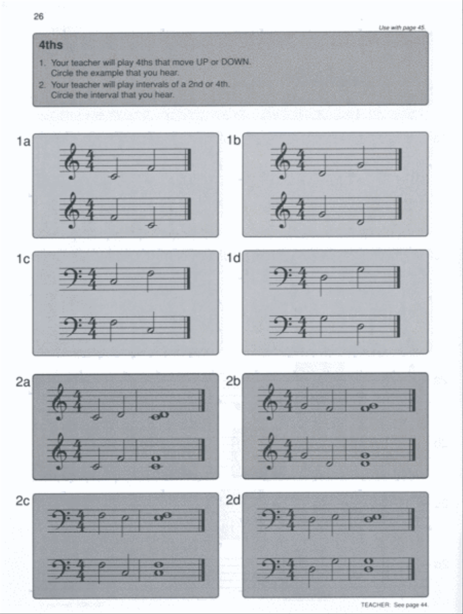 Alfred's Basic Piano Course Ear Training, Level 1A Piano Method scores gallery preview page 3