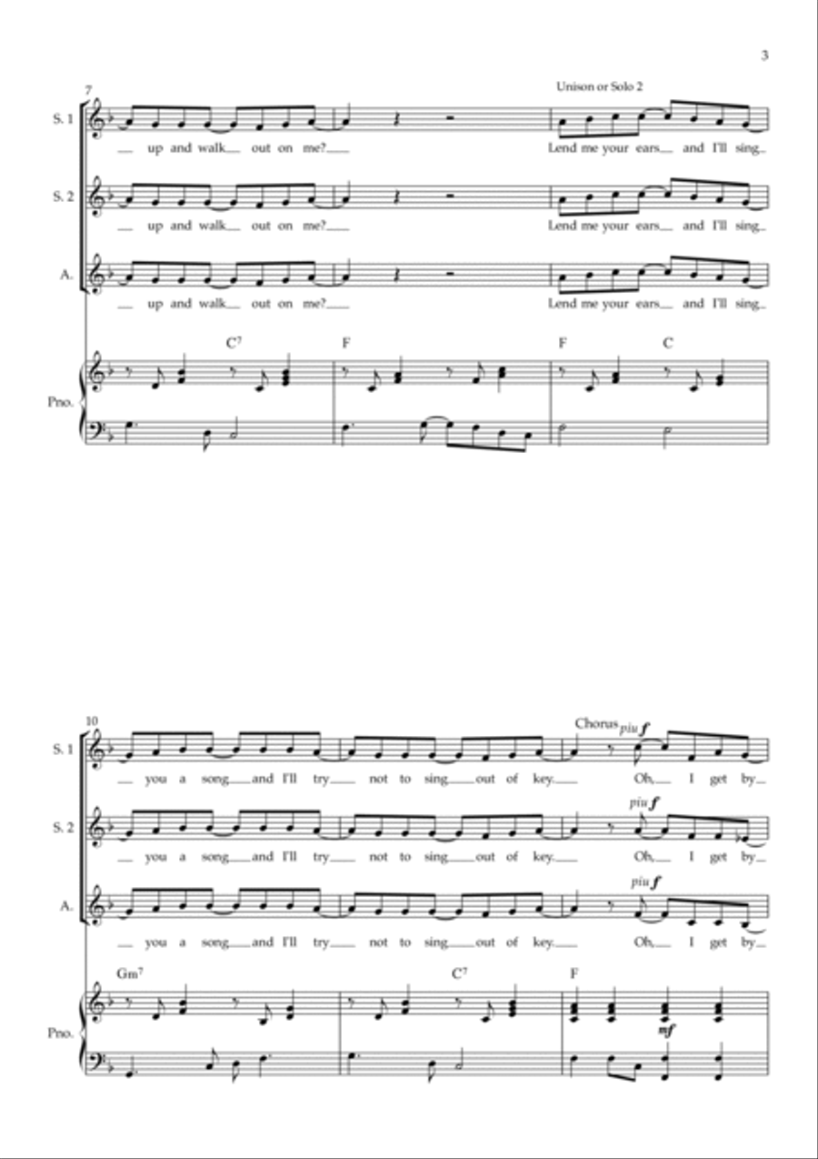 With A Little Help From My Friends SSA scores gallery preview page 3