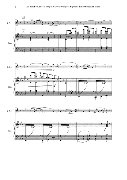 Ali Ben Sou Alle: Shanghai Redowa Waltz for soprano saxophone and piano