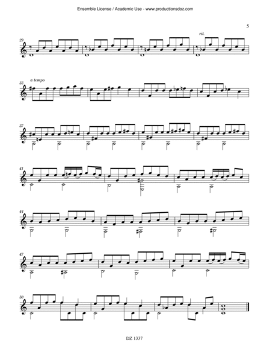 Dreams and Memories Classical Guitar scores gallery preview page 5