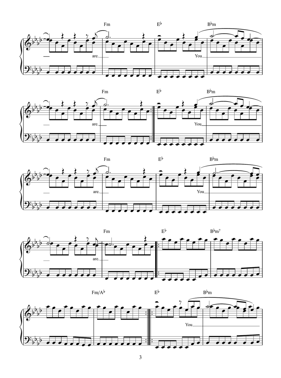 Clocks Piano Solo scores gallery preview page 3