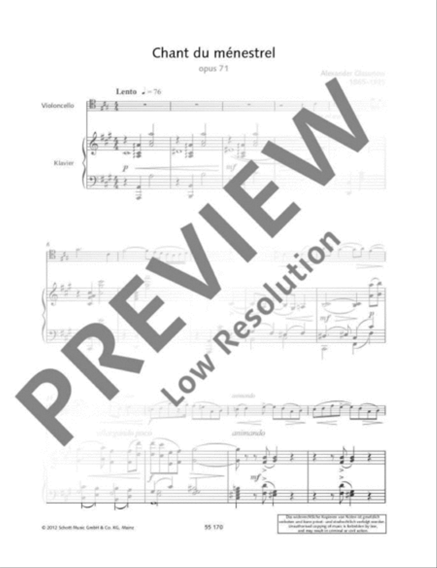 Chant du ménestrel Piano Accompaniment scores gallery preview page 6