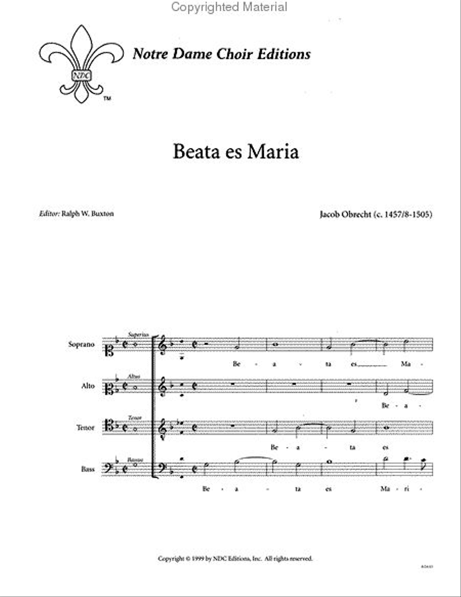 Beata es Maria 4-Part scores gallery preview page 2