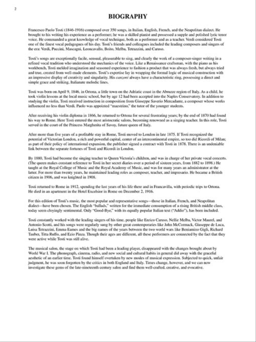 Francesco Paolo Tosti – 30 Songs Voice scores gallery preview page 3