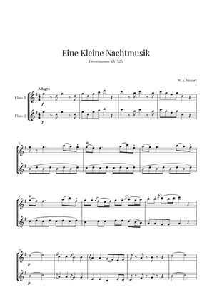 Book cover for Eine Kleine Nachtmusik for 2 Flutes
