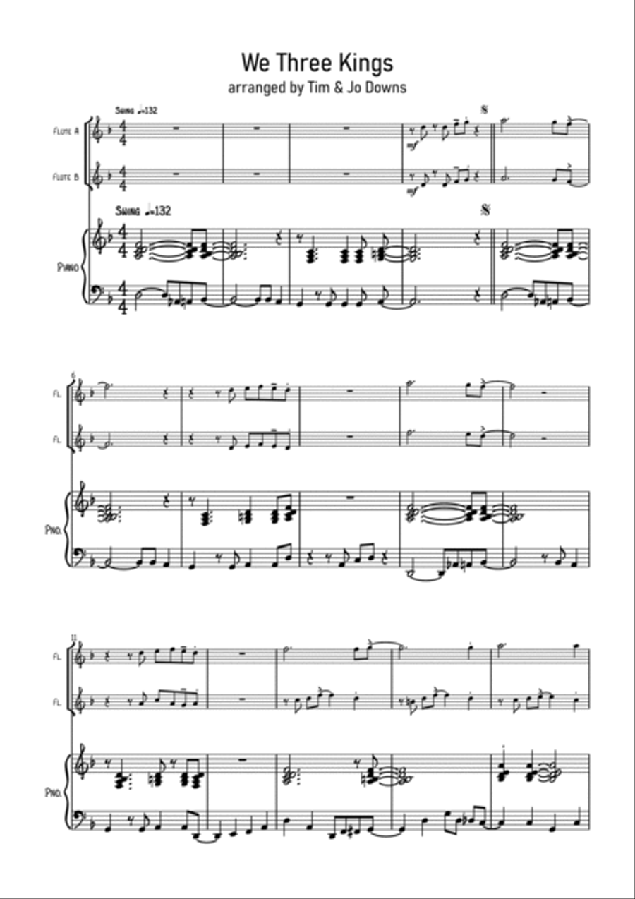 We Three Kings Woodwind Duet scores gallery preview page 2