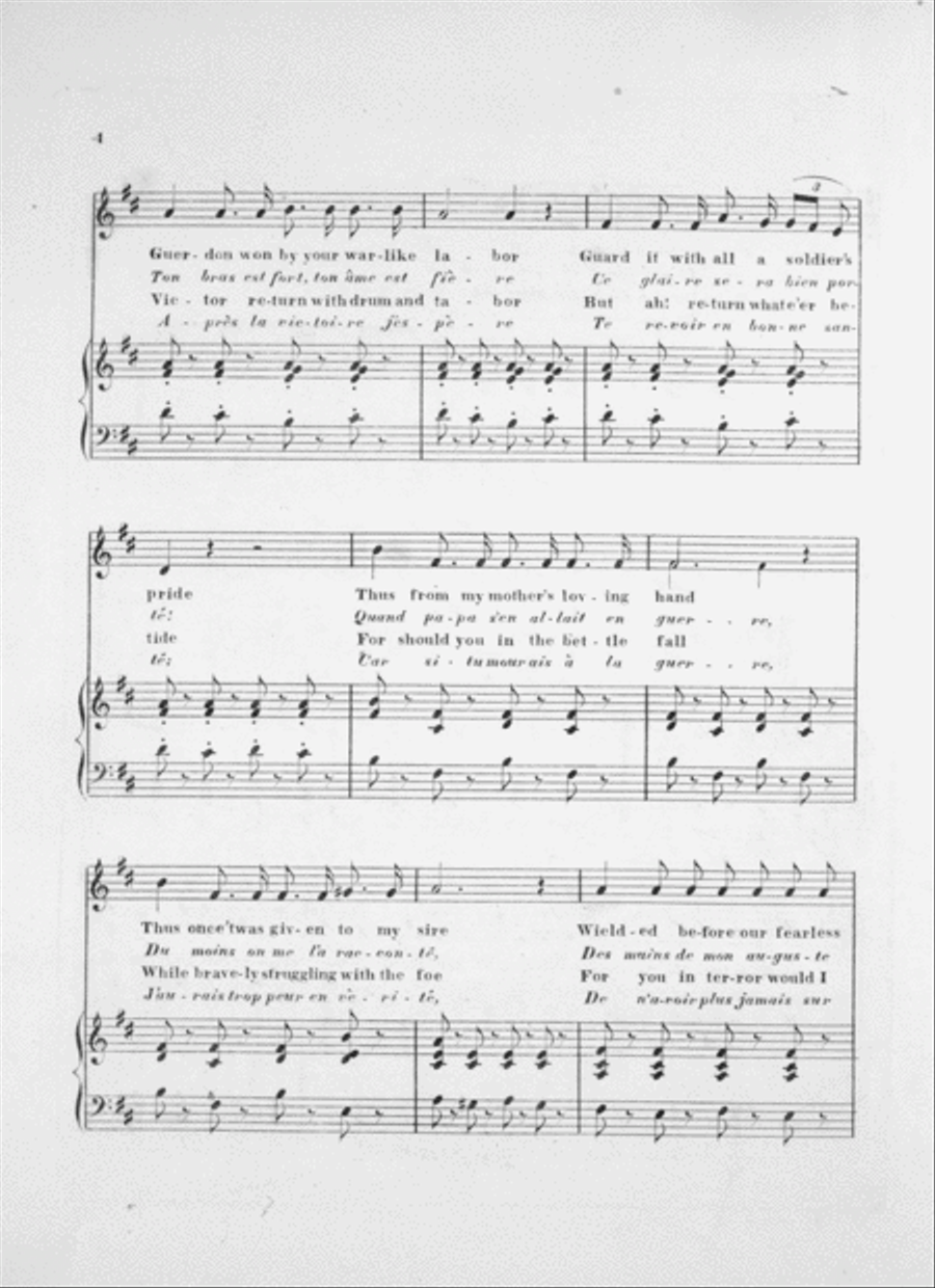 My Father's Sword (Sabre de mon pere) Voice scores gallery preview page 3