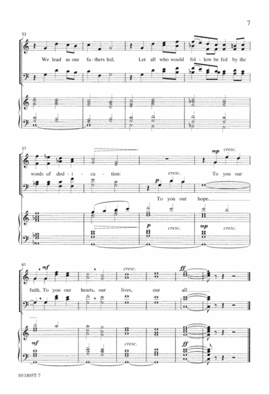 Hymn of Dedication 4-Part scores gallery preview page 7