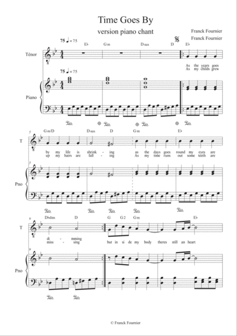 As the years goes by As the years goes by Voice scores gallery preview page 1