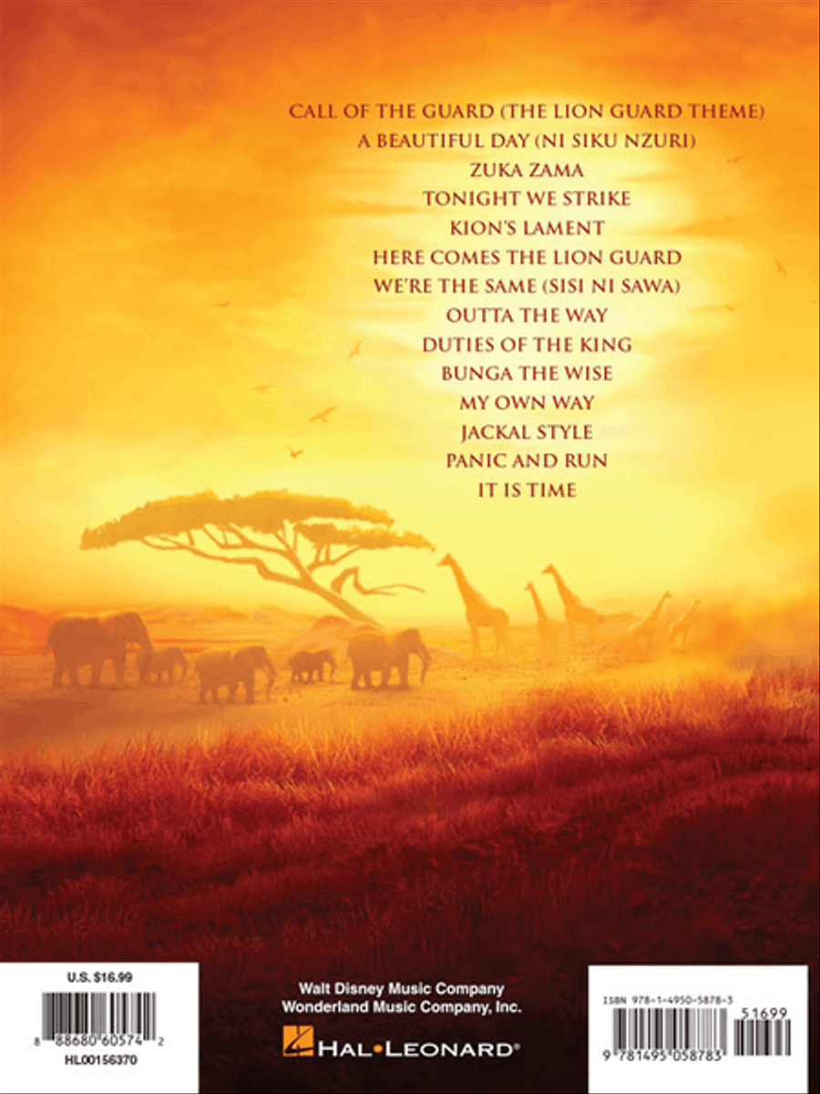 The Lion Guard Piano, Vocal, Guitar scores gallery preview page 6