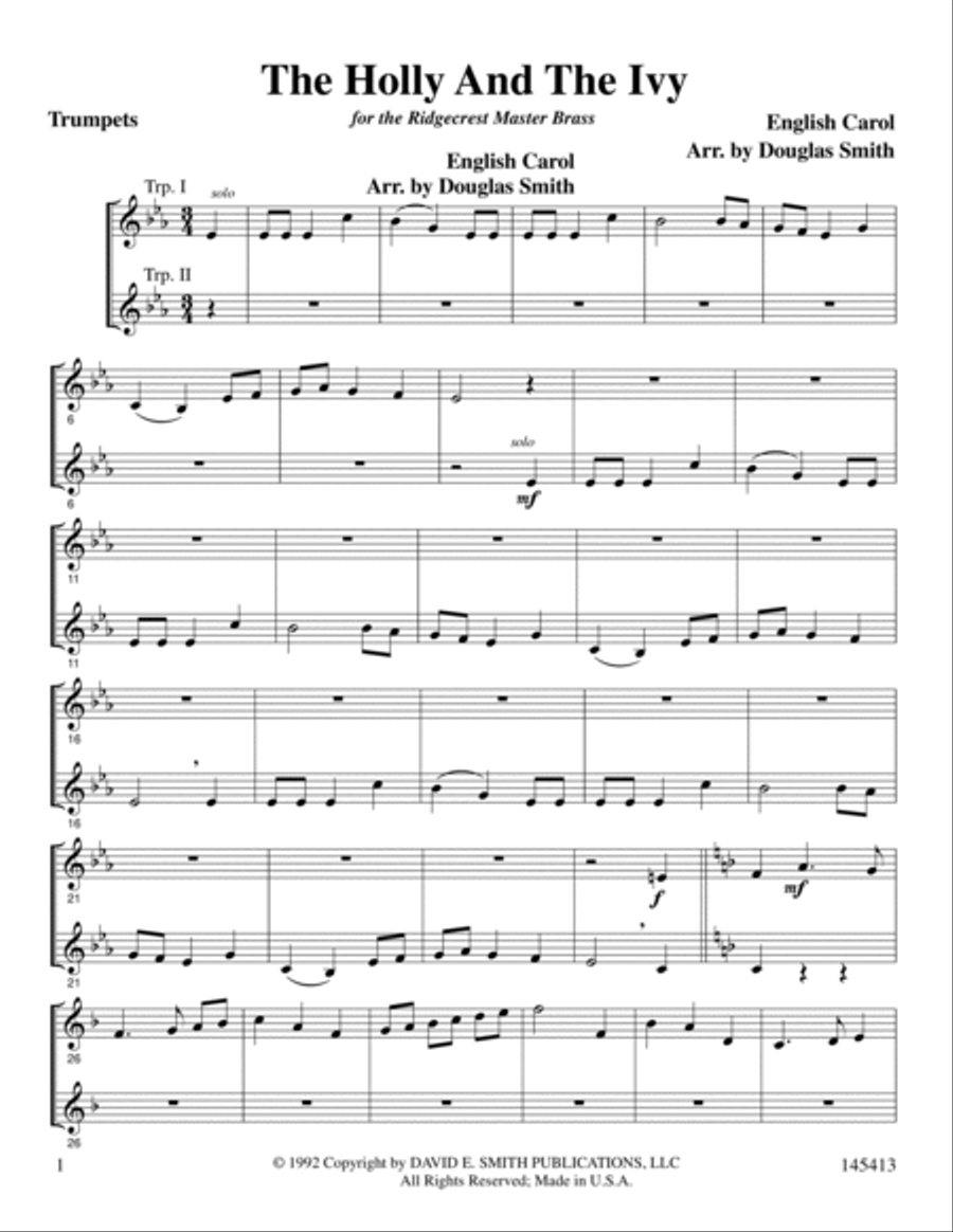 The Holly and The Ivy The Holly and The Ivy Brass Quartet scores gallery preview page 6