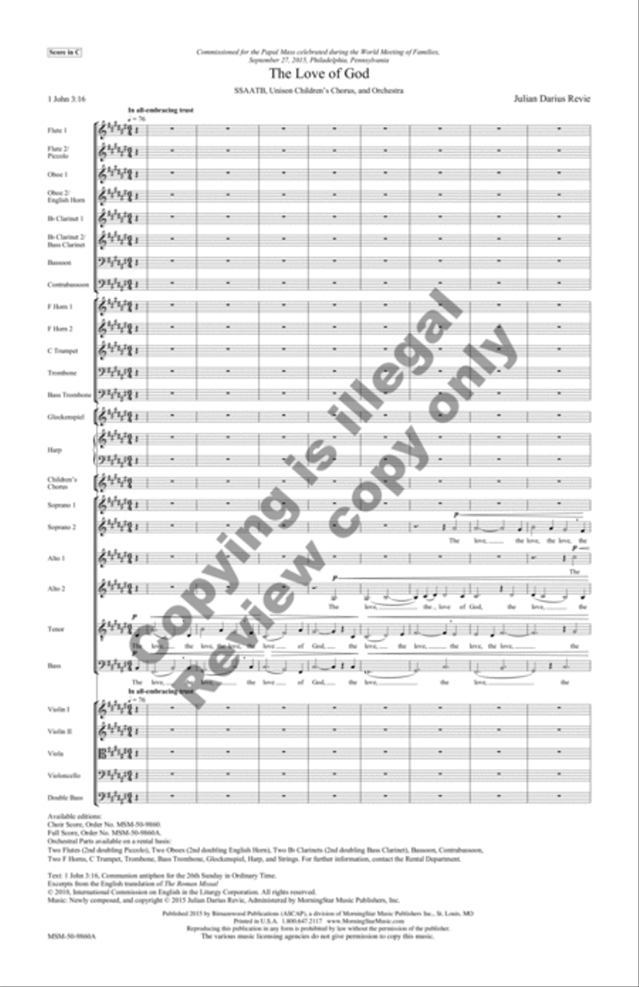 The Love of God (Additional Orchestral Score) Choir scores gallery preview page 3