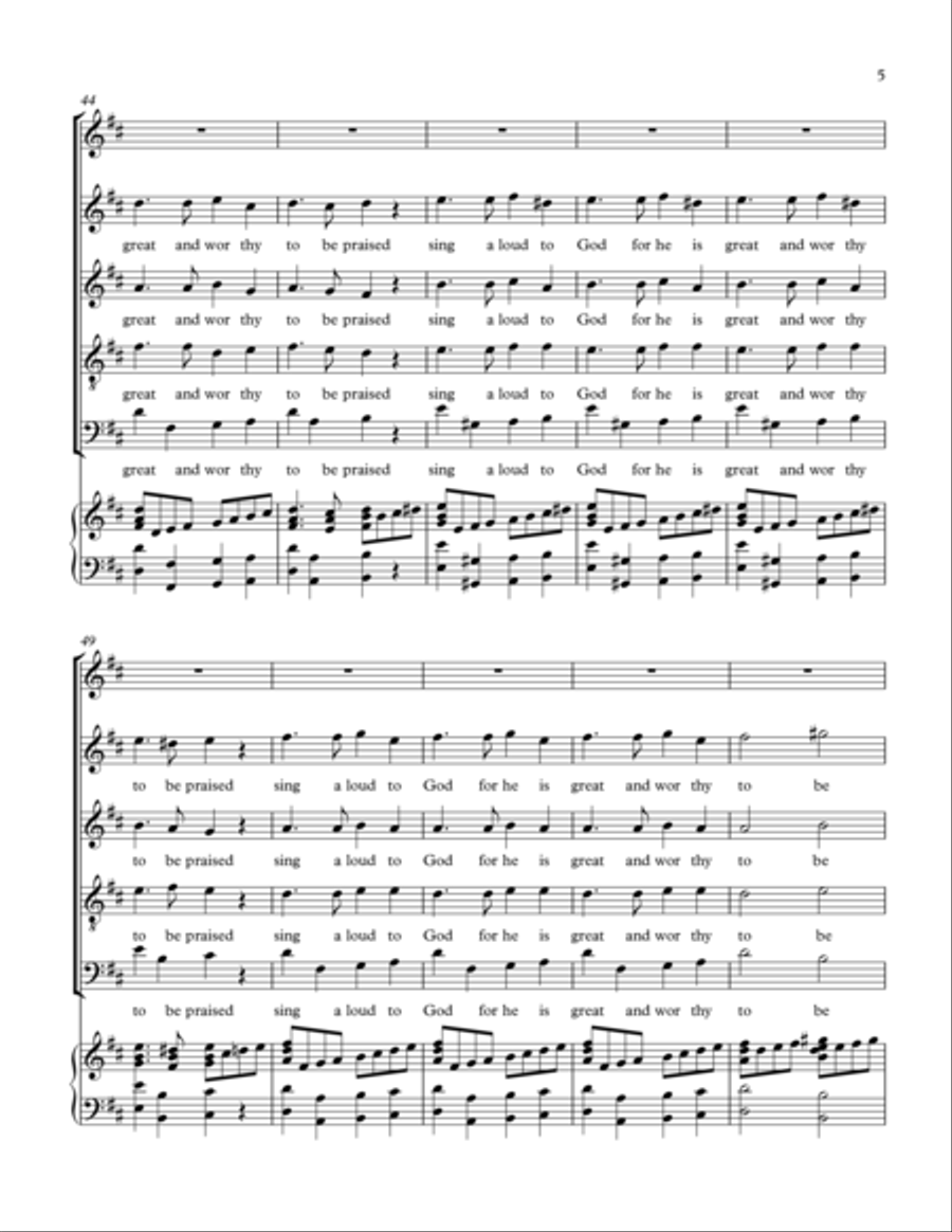 I WILL SING UNTO THE LORD(ENDLESS PRAISE) 4-Part scores gallery preview page 5