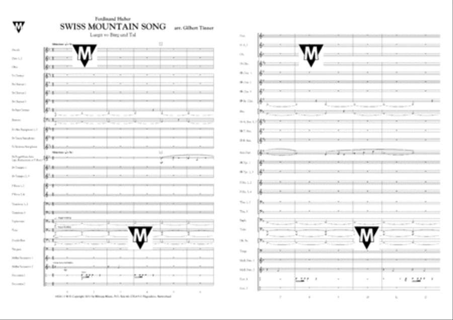 Swiss Mountain Song Concert Band scores gallery preview page 2