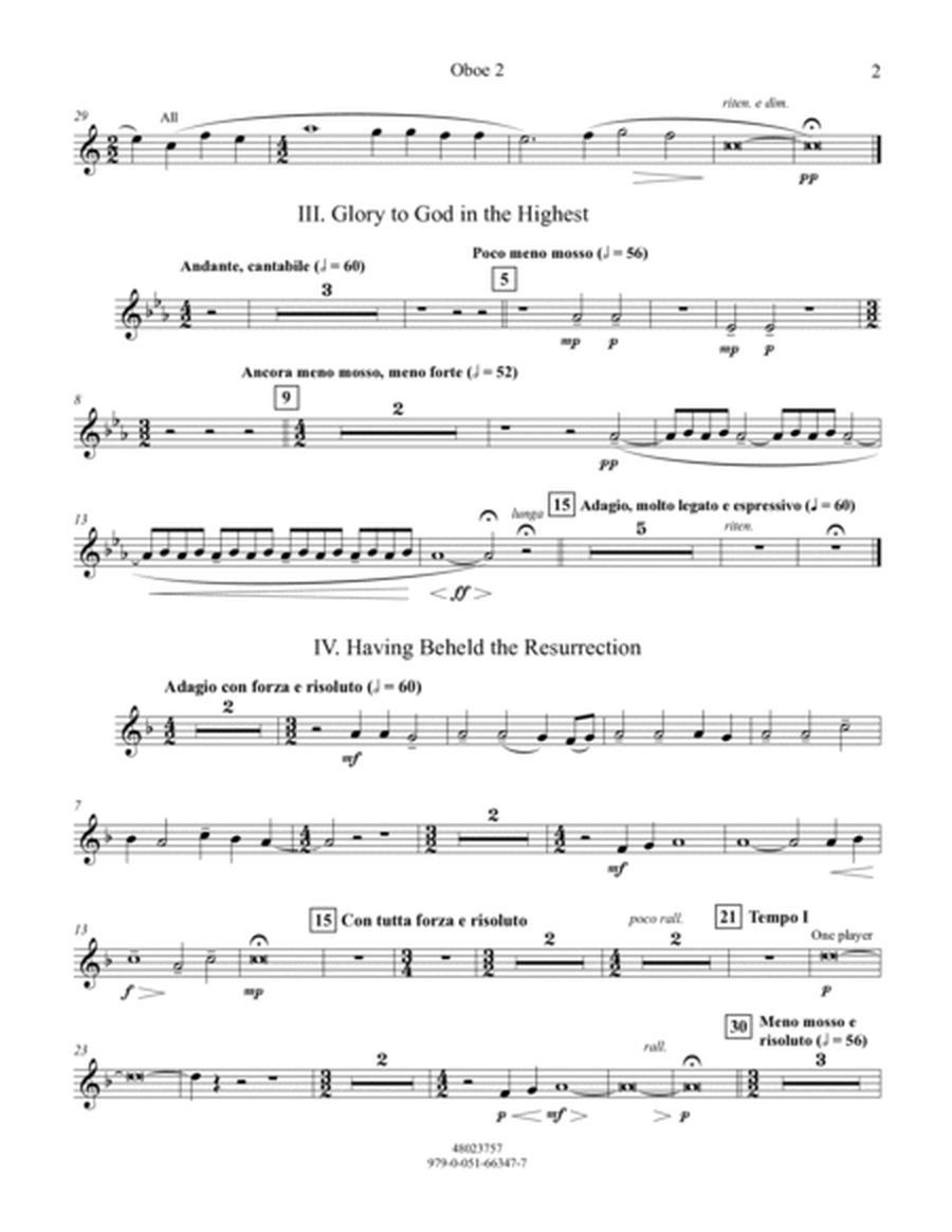Suite from All-Night Vigil (Vespers) - Oboe 2
