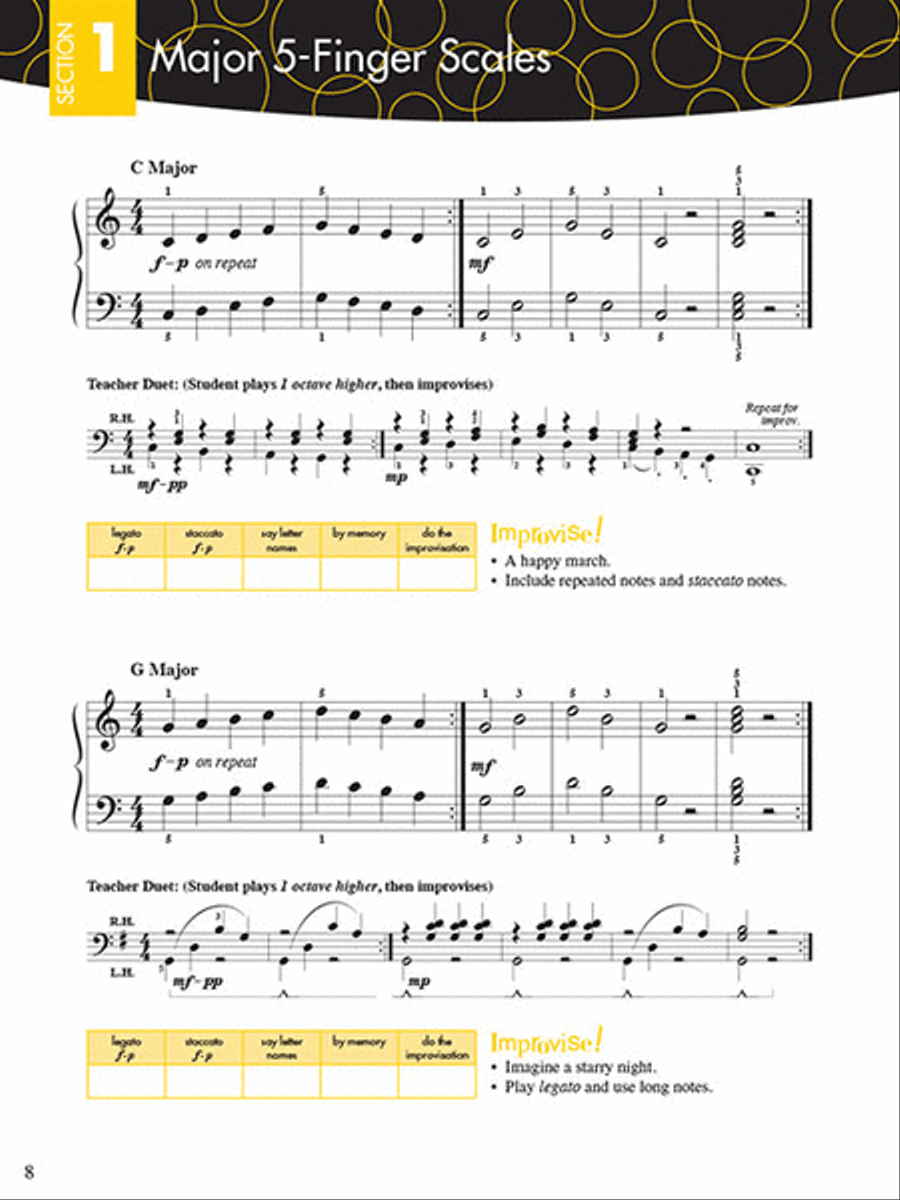 Piano Adventures Scale and Chord Book 1 Piano Method scores gallery preview page 2