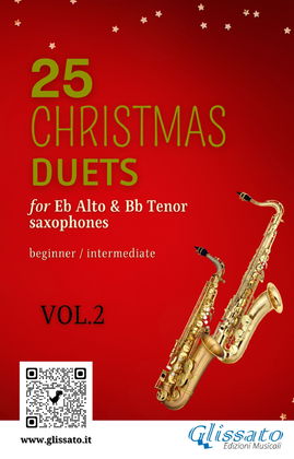 Book cover for 25 Christmas Duets for Eb Alto & Bb Tenor Saxes - VOL.2