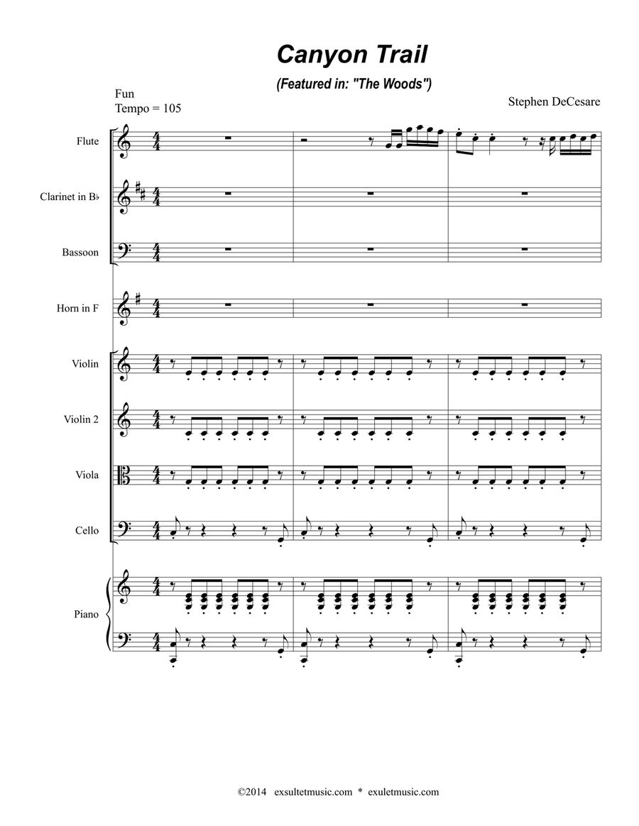 Canyon Trail (Orchestra) Chamber Orchestra scores gallery preview page 1