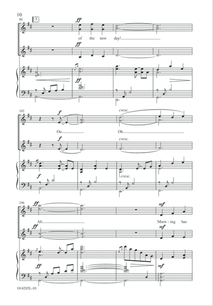 Morning Has Broken SSA scores gallery preview page 11