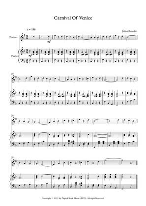 Carnival Of Venice - Julius Benedict (Clarinet + Piano)
