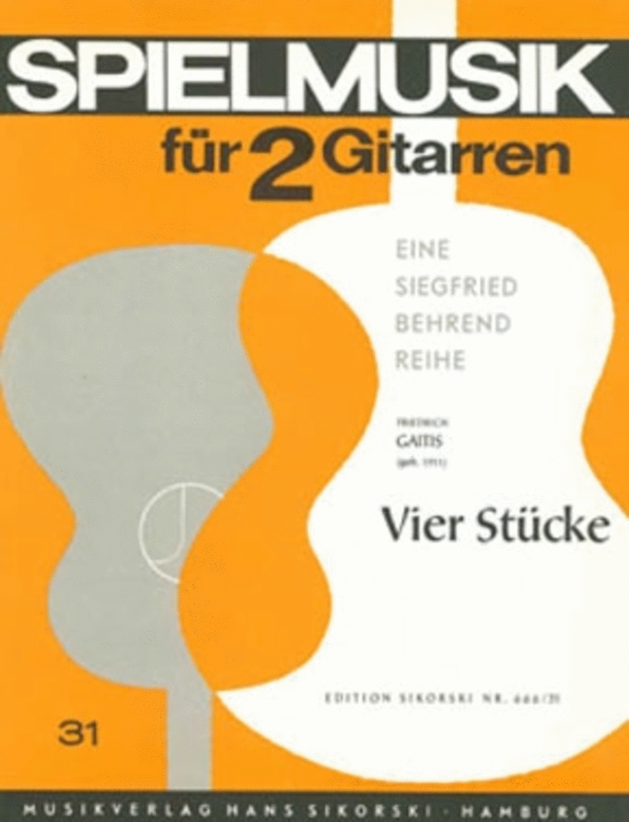 4 Stucke Fur 2 Gitarren Guitar scores gallery preview page 1