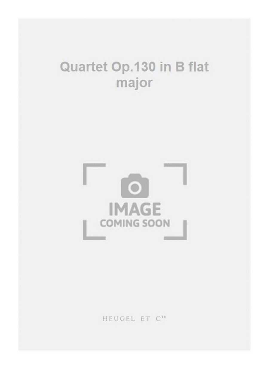 Quartet Op.130 in B flat major String Quartet scores gallery preview page 1