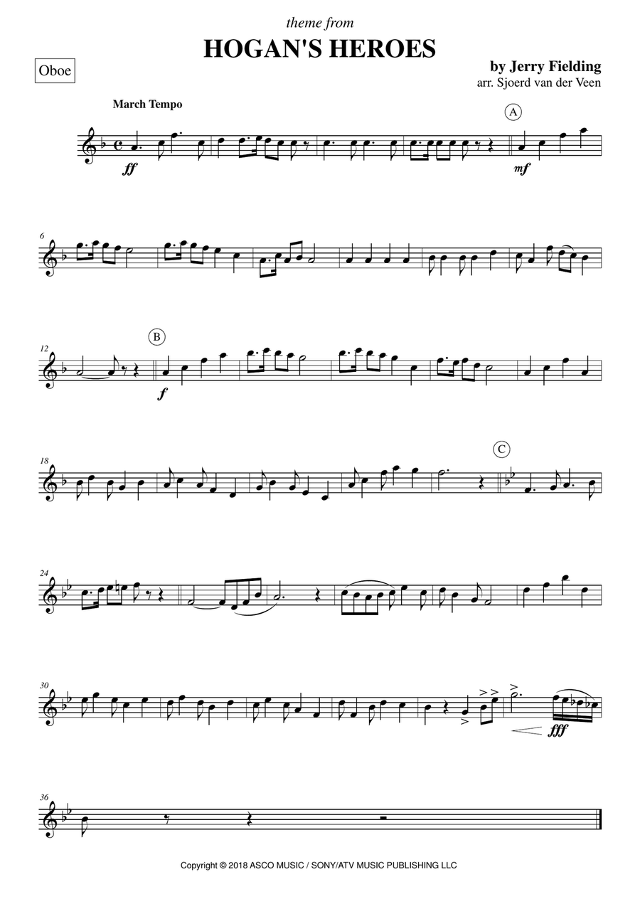 Hogan's Heroes - Main/end Title Woodwind Quintet scores gallery preview page 4