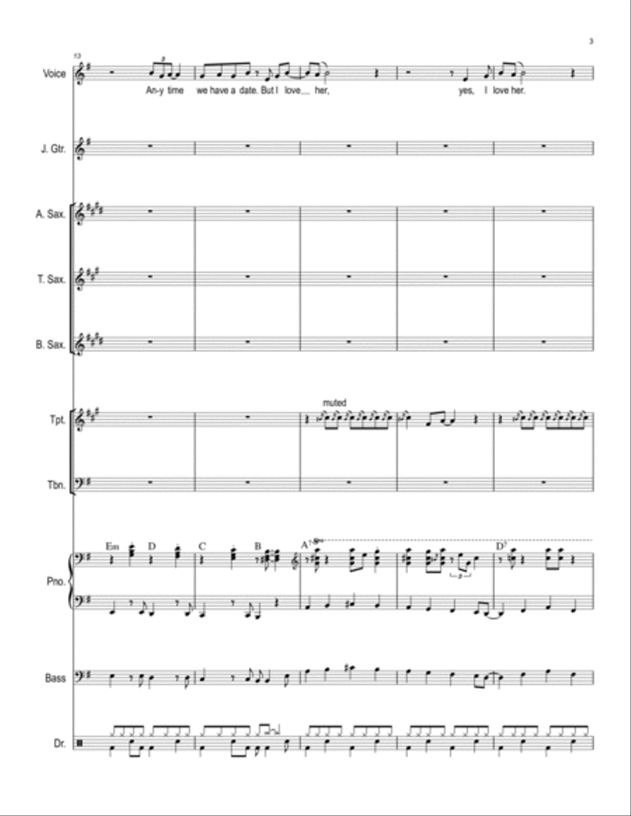 Is You Is Or Is You Ain't My Baby Jazz Ensemble scores gallery preview page 3