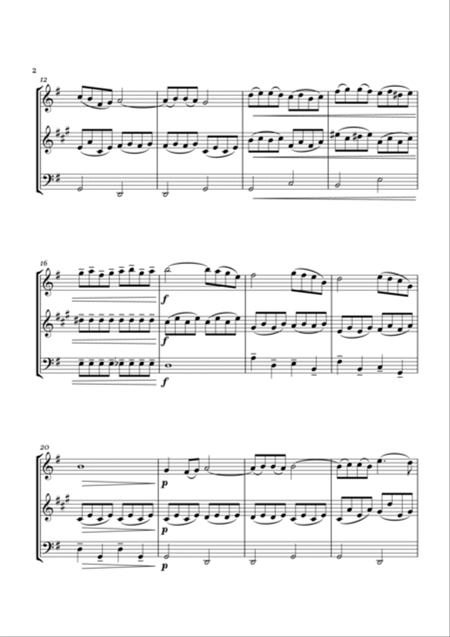Etude op. 10 no. 3 Woodwind Trio scores gallery preview page 3